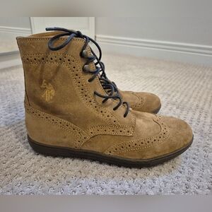 US POLO Assn Men's Leather Suede Boots New